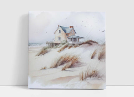 coastal art work framed canvas picture print beach house painting, set available