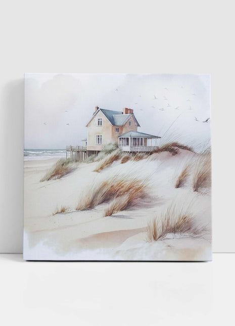 coastal art work framed canvas picture print beach house painting, set available