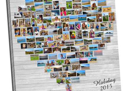 christmas present gift heart collage canvas print picture custom personal