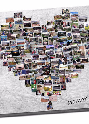 christmas present gift heart collage canvas print picture custom personal