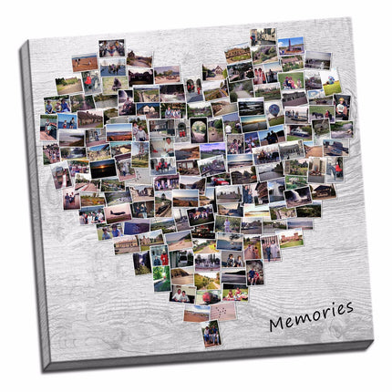 christmas present gift heart collage canvas print picture custom personal