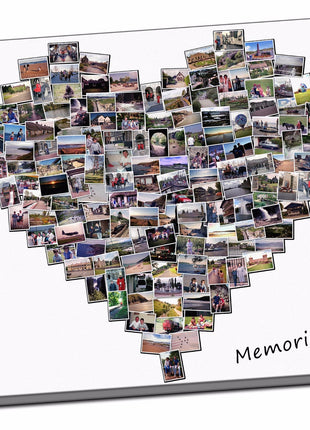 christmas present gift heart collage canvas print picture custom personal