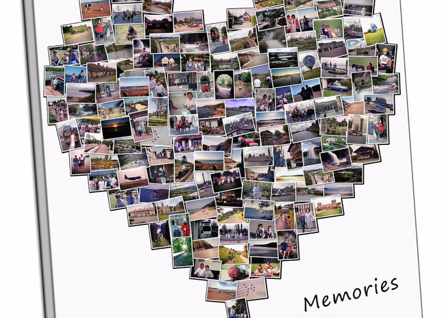 christmas present gift heart collage canvas print picture custom personal