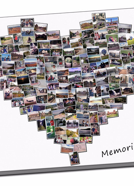 christmas present gift heart collage canvas print picture custom personal
