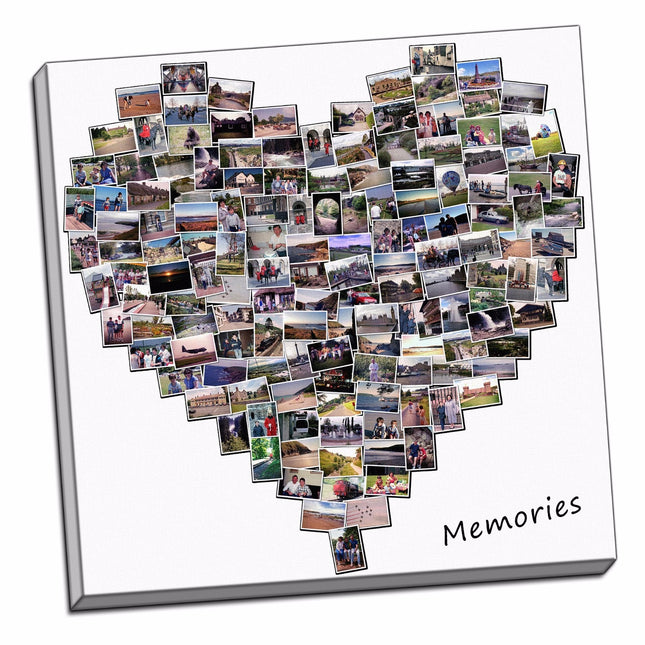 christmas present gift heart collage canvas print picture custom personal