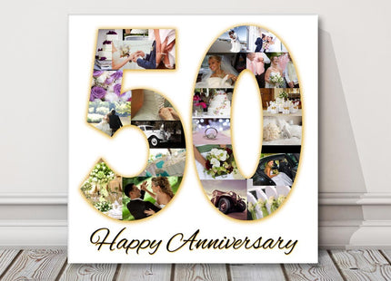 Personalised Birthday Collage Canvas 1, 2, 3, 18, 21, 50, 70, 80,80, 90, 100