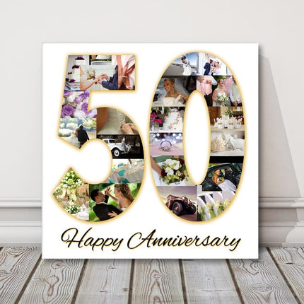 Personalised Birthday Collage Canvas 1, 2, 3, 18, 21, 50, 70, 80,80, 90, 100