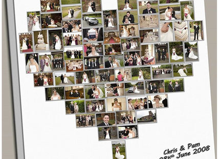 christmas present gift heart collage canvas print picture custom personal