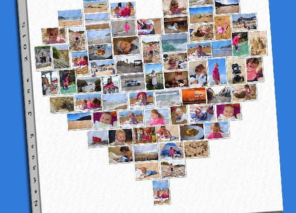 christmas present gift heart collage canvas print picture custom personal