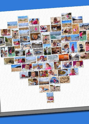 christmas present gift heart collage canvas print picture custom personal