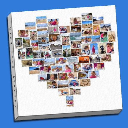 christmas present gift heart collage canvas print picture custom personal