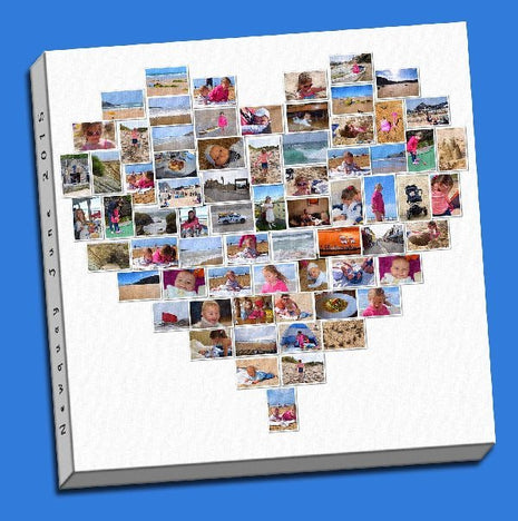 christmas present gift heart collage canvas print picture custom personal