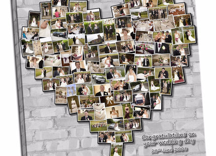christmas present gift heart collage canvas print picture custom personal