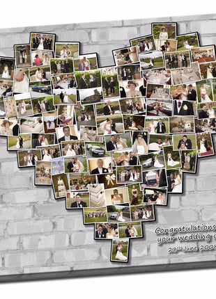 christmas present gift heart collage canvas print picture custom personal