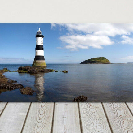 Penmon Point lighthouse canvas print Anglesey menai straits framed picture