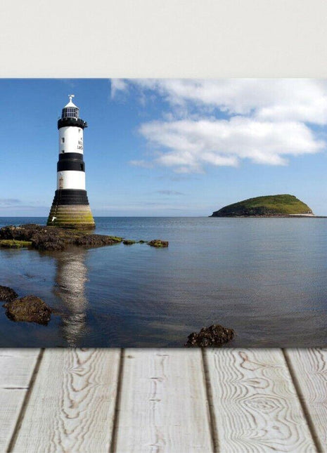 Penmon Point lighthouse canvas print Anglesey menai straits framed picture