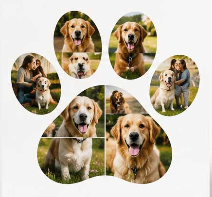 Paw collage canvas