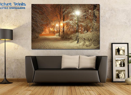 Winter scene canvas print