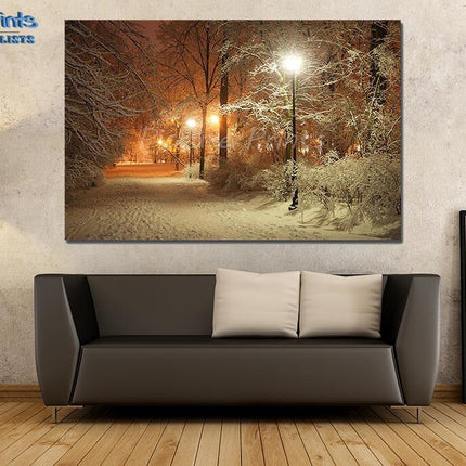 Winter scene canvas print