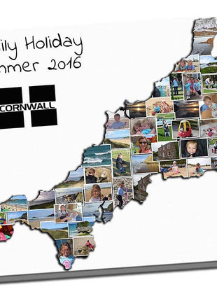 Australia, canvas print. Bespoke collage. Any country shape available for design