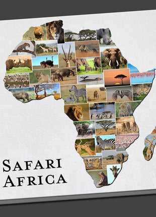 Australia, canvas print. Bespoke collage. Any country shape available for design