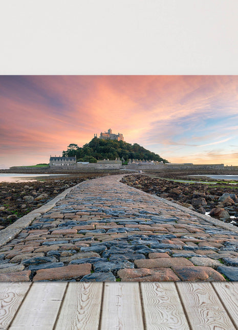 St Michaels Mount with stunning sunset canvas picture print landscape cornwall