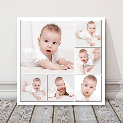 Customised picture collage. Your pictures printed canvas picture print 6 photos