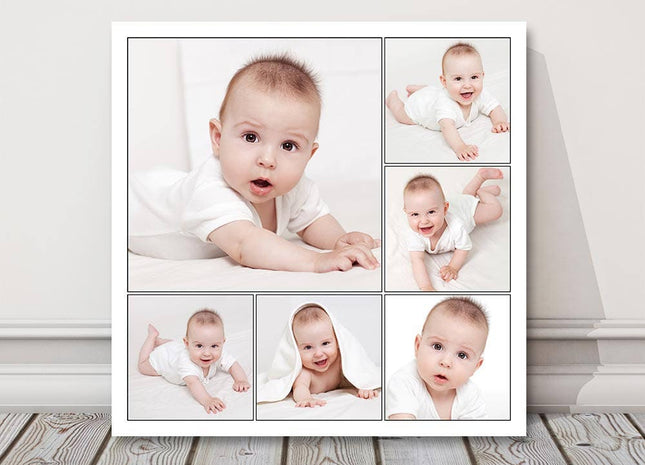 Customised picture collage. Your pictures printed canvas picture print 6 photos