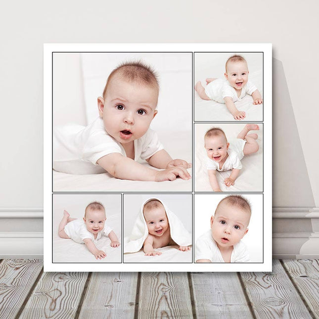 Customised picture collage. Your pictures printed canvas picture print 6 photos
