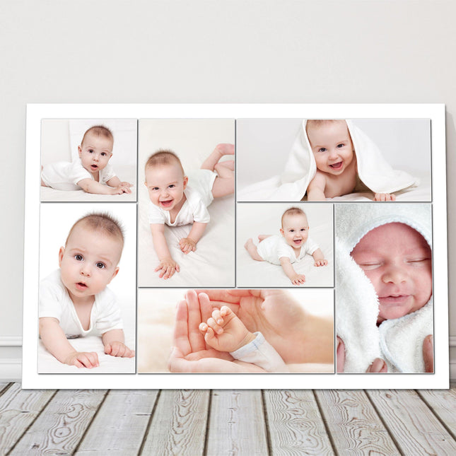 my photos on canvas in a collage. Design for your chosen number of pictures