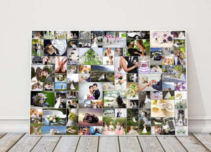 Bespoke design collage picture gift, ideal Wedding birthdays new born holidays