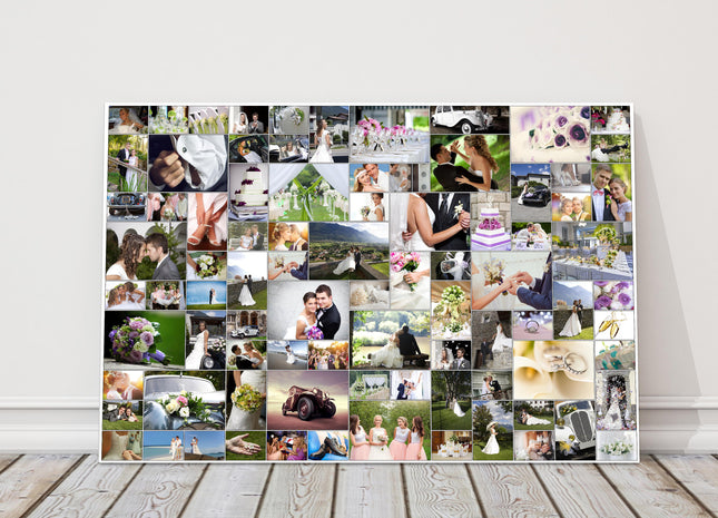 Bespoke design collage picture gift, ideal Wedding birthdays new born holidays
