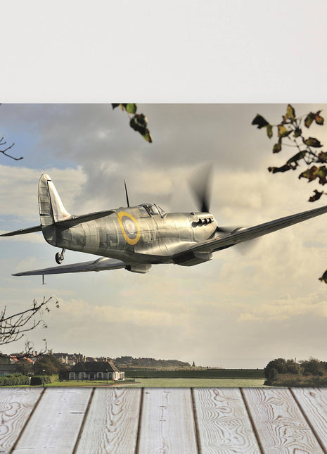 Spitfire flying canvas picture print ww2 plane