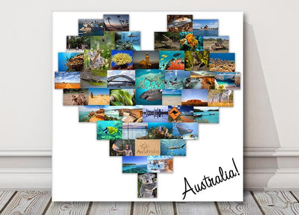 heart canvas your picture arrnaged in a heart shape canvas design and printed