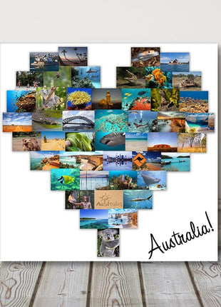 heart canvas your picture arrnaged in a heart shape canvas design and printed