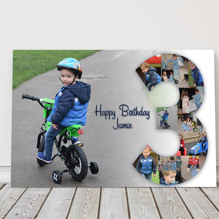 any number canvas picture print and large photo customised birthday gift