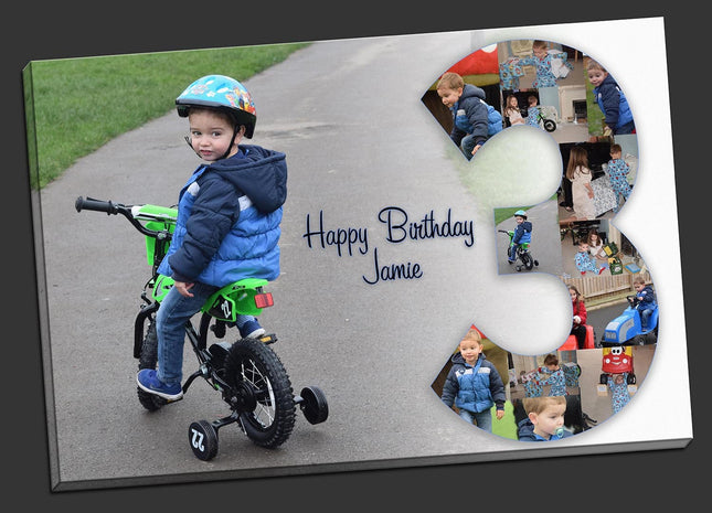 any number canvas picture print and large photo customised birthday gift