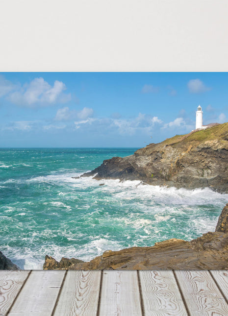 Trevose head lighthouse, Cornwall. Canvas picture Print