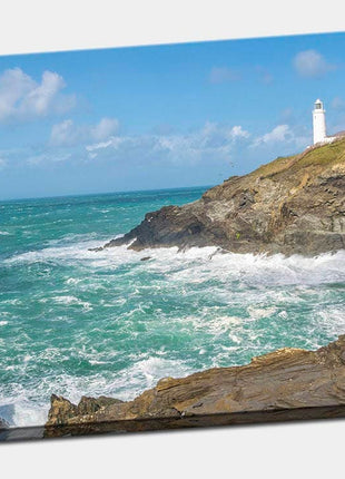 Trevose head lighthouse, Cornwall. Canvas picture Print