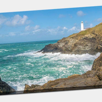 Trevose head lighthouse, Cornwall. Canvas picture Print
