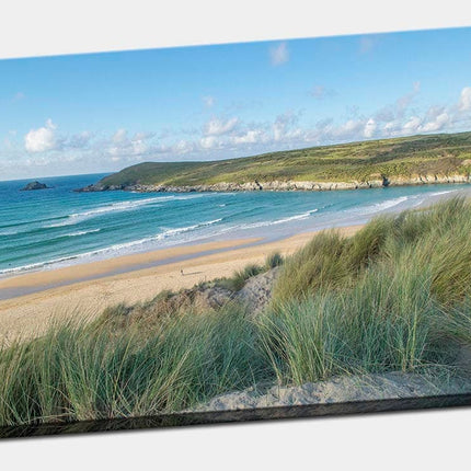 Crantock beach and river gannel sea view Cornwall canvas picture print landscape