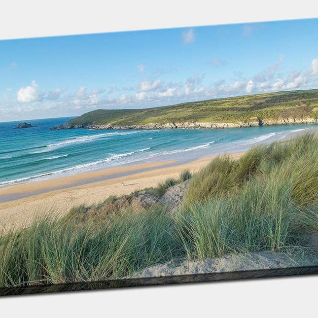 Crantock beach and river gannel sea view Cornwall canvas picture print landscape