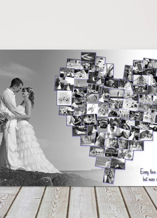 Personalised photo collage. Wedding, birthdays, new born babies holidays.