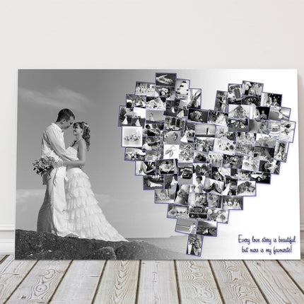 Personalised photo collage. Wedding, birthdays, new born babies holidays.