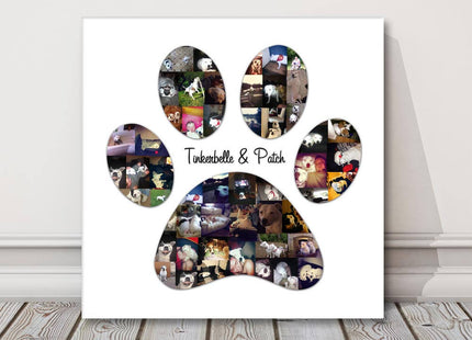 paw print with my pictures canvas picture print your picutres arranged collage
