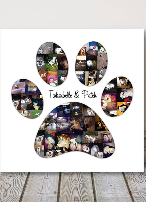 paw print with my pictures canvas picture print your picutres arranged collage