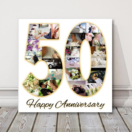 Number, photo collage canvas picture print.1 2 3 18 21 30 40 50 60 70 80 90 100.