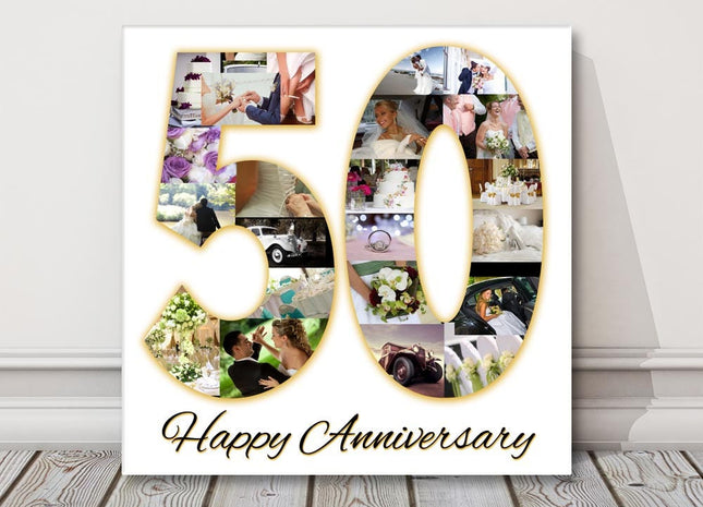 Number, photo collage canvas picture print.1 2 3 18 21 30 40 50 60 70 80 90 100.