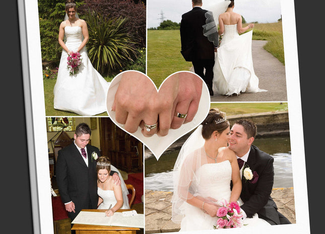 Multi picture collage ideal for weddings, babies or family pictures. Available to order in a choice of sizes.