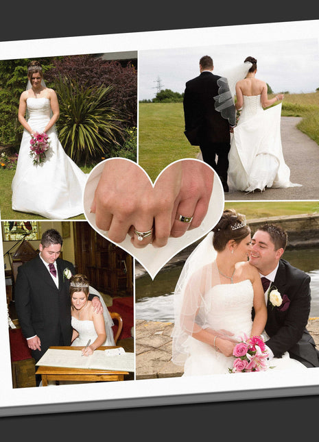 Multi picture collage ideal for weddings, babies or family pictures. Available to order in a choice of sizes.